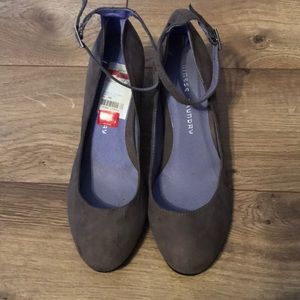 Chinese Laundry Grey Suede Wrap Ankle Heels